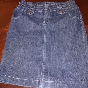 (496)YUVA, Blue Jean, Denim Skirt Size Small
